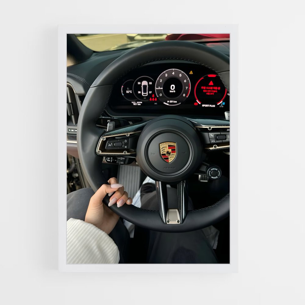 Poster Élégant Cayenne Coupé – affiche Porsche (vue 3)